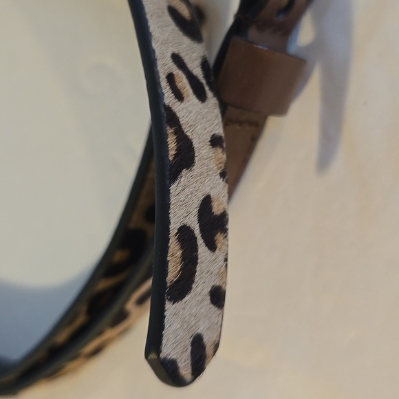 Vintage Garnet Hill LEOPARD Belt Brass buckle Sz.Medium - Picture 2 of 9